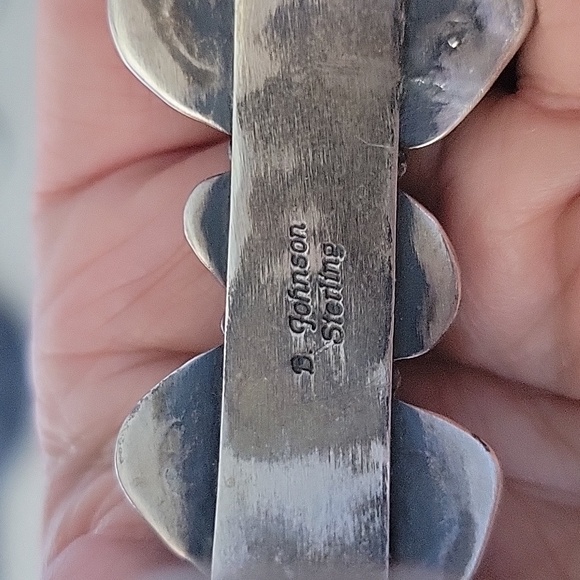 Turquoise Cuff Bracelet by Bobby Johnson - Picture 10 of 11